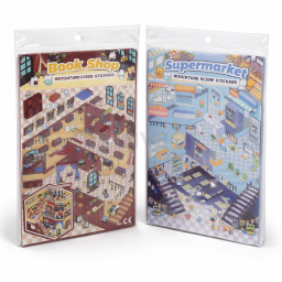 3D landscape stickers brochure